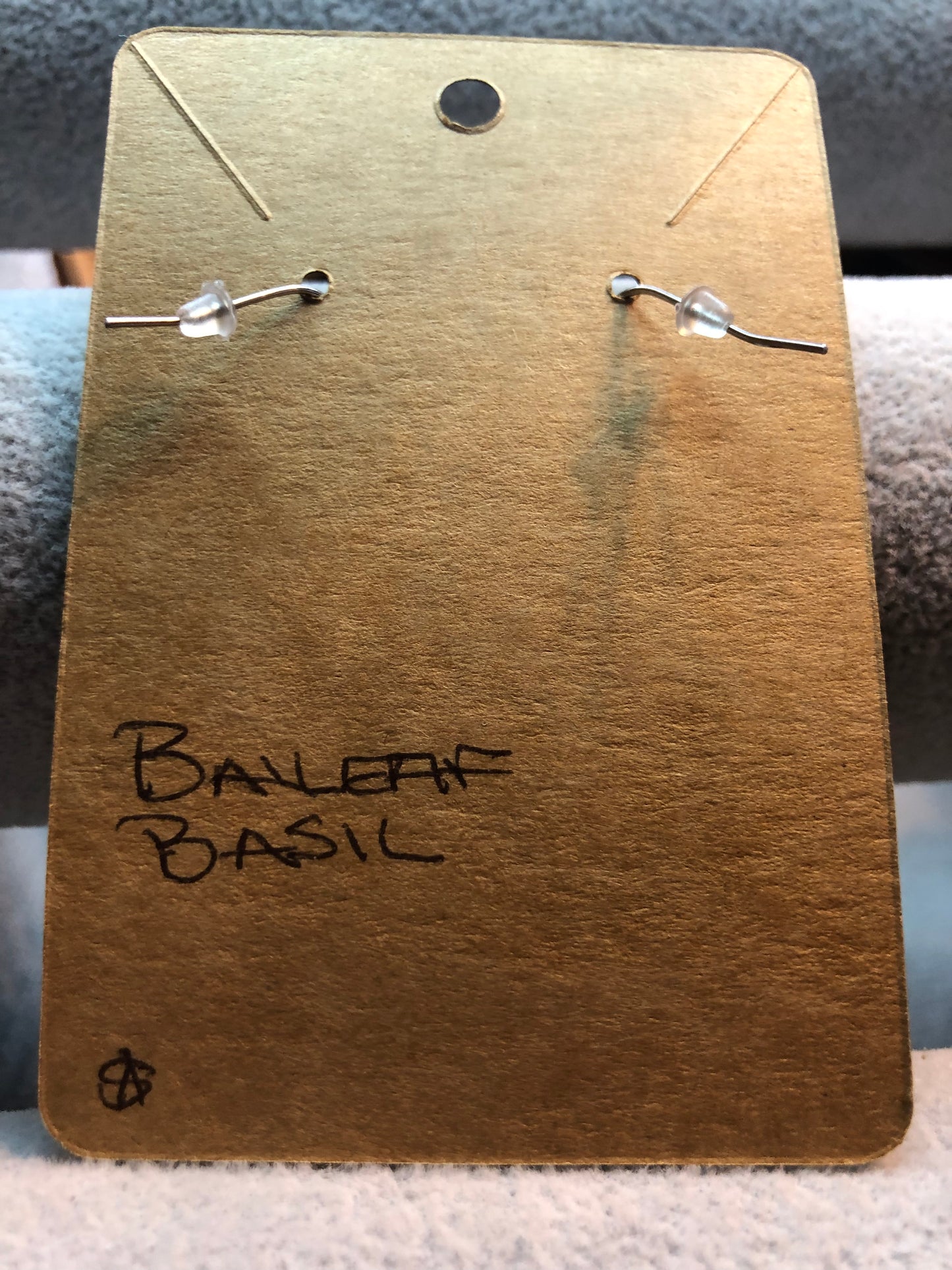 Bay leaf and Basil Earrings Jewelry