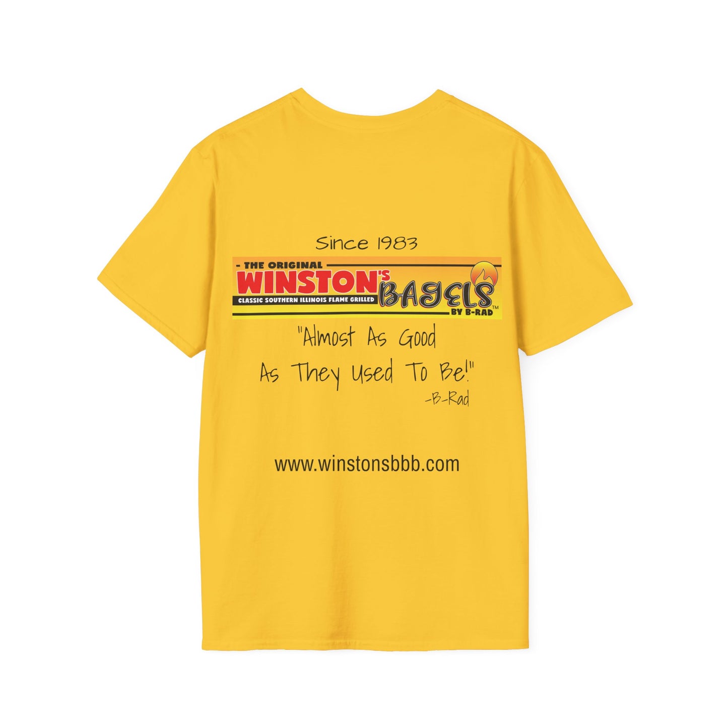 Winston’s Bagels 2 Sided Old & New Unisex Softstyle T-Shirt