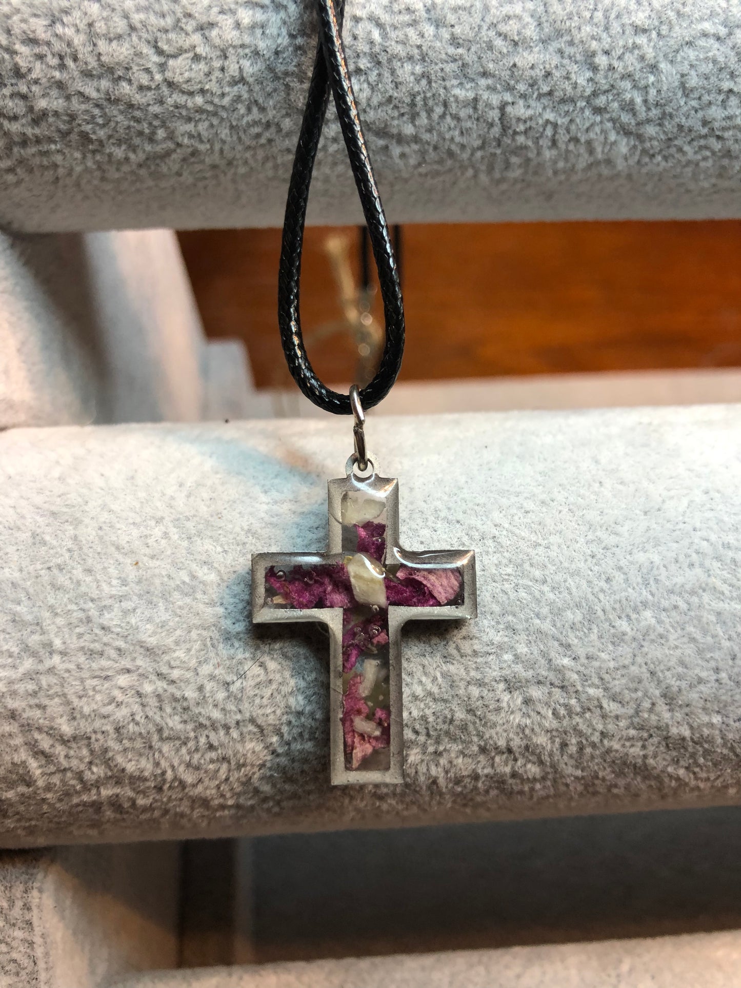 Rose Petals and Easter Lily Necklace Jewelry