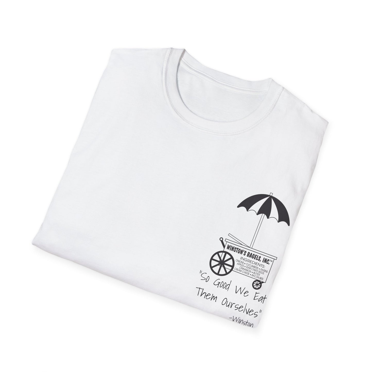 Winston’s Bagels 2 Sided Old & New Unisex Softstyle T-Shirt