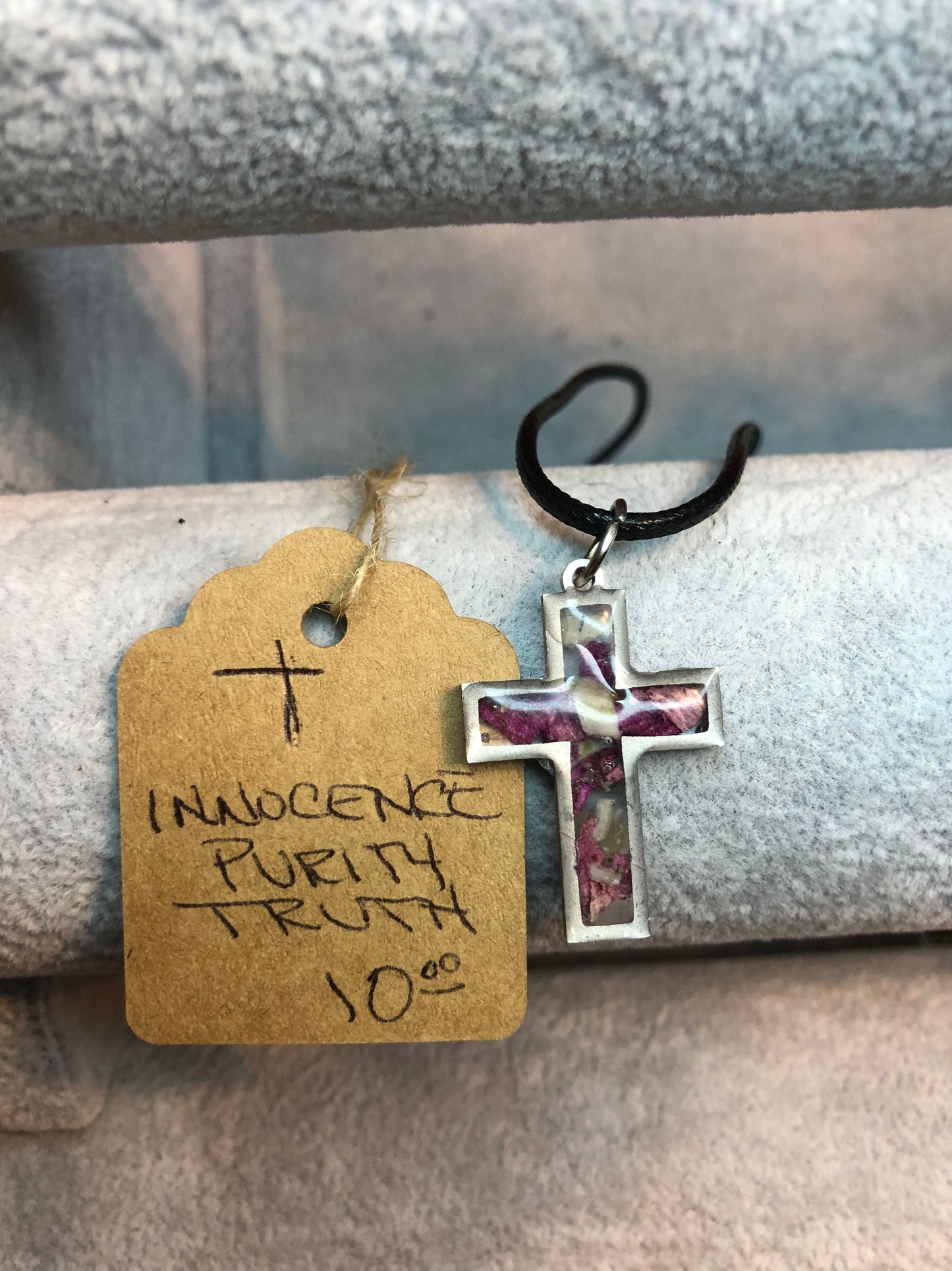 Rose Petals and Easter Lily Necklace Jewelry