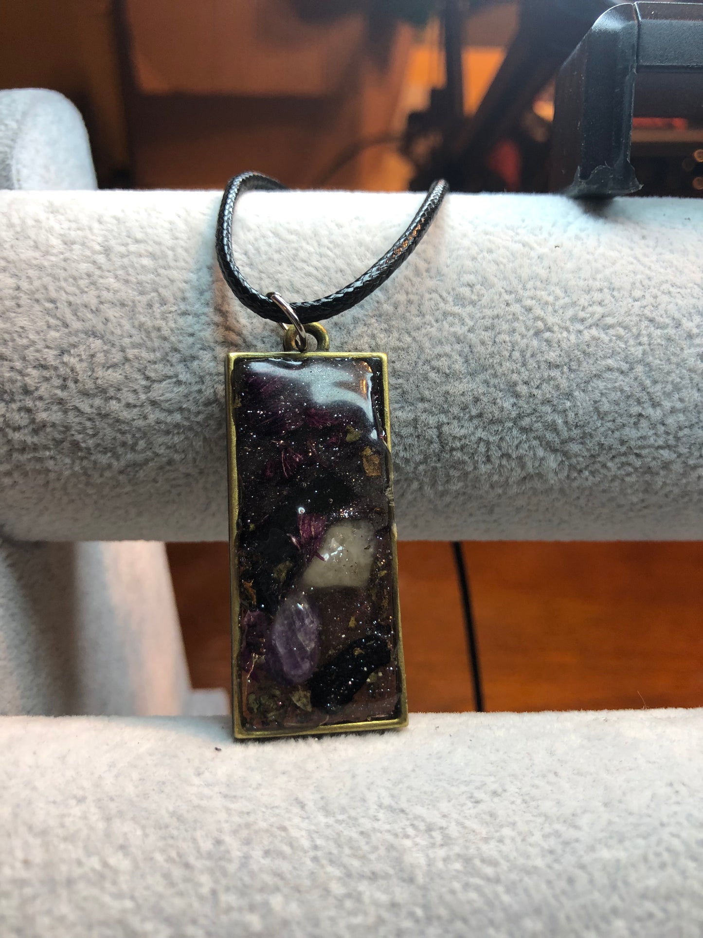 Amethyst and Black Obsidian Necklace Jewelry