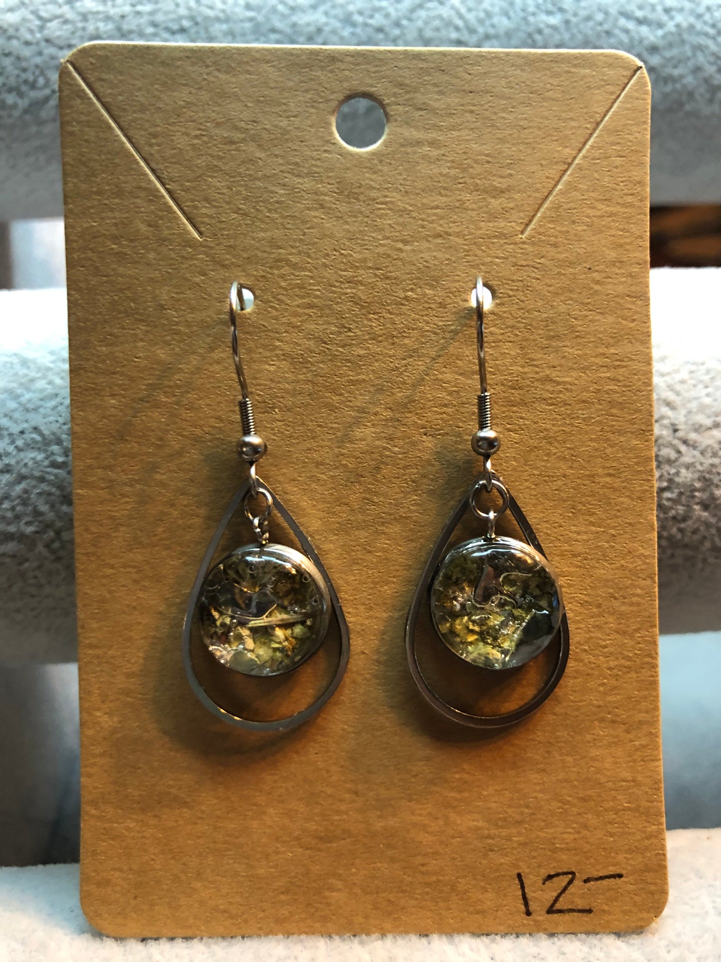 Bay leaf and Basil Earrings Jewelry