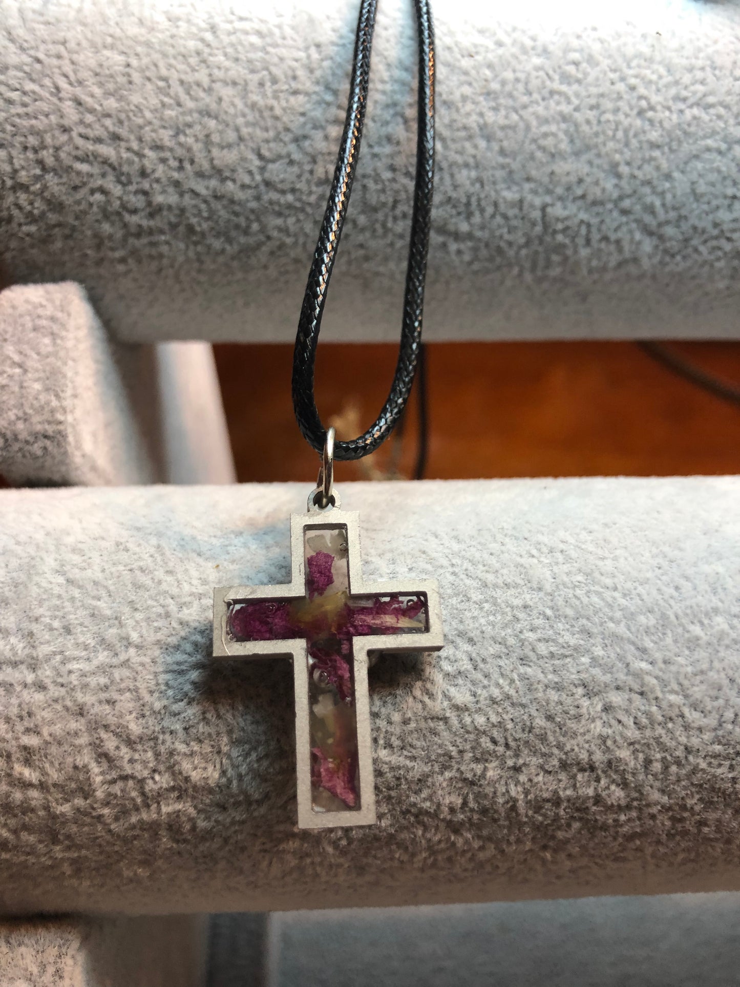 Rose Petals and Easter Lily Necklace Jewelry