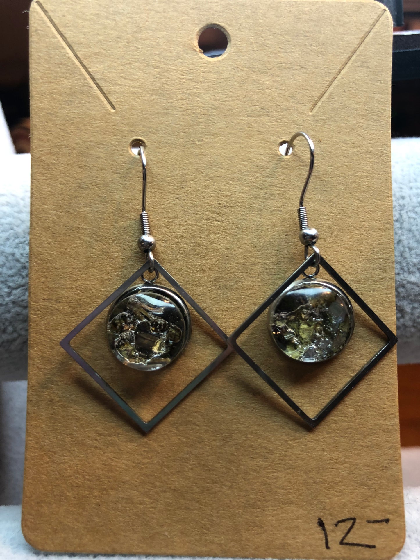 Bay leaf and Basil Earrings Jewelry