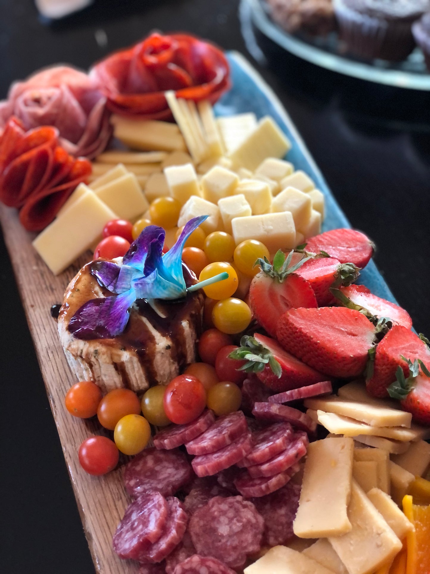 HUGE Stormy Beach Style Art Epoxy Charcuterie/Serving Board