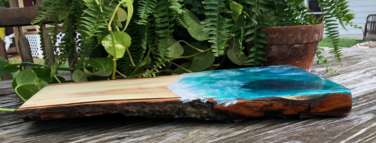 ***SOLD***Stunning Blue Hole Charcuterie Board