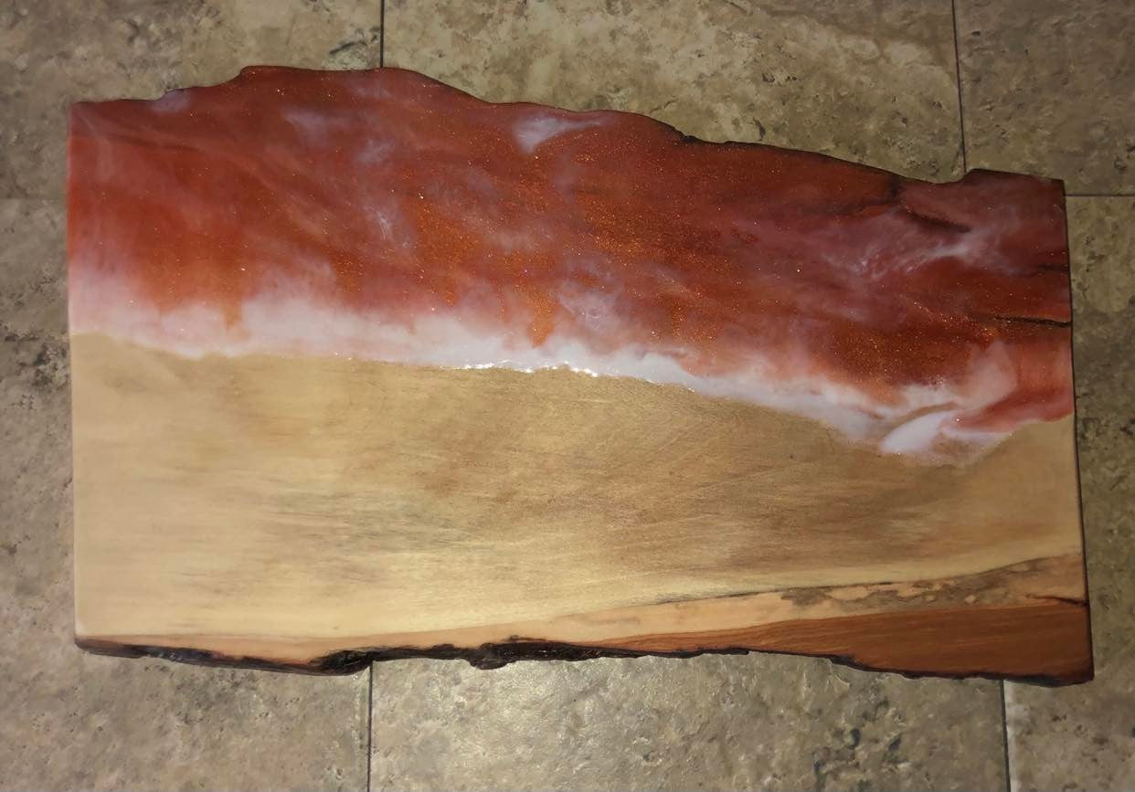 ***SOLD***Autumn Epoxy Art Charcuterie/Serving Board