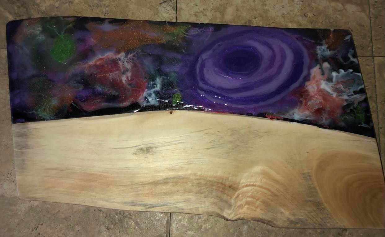 ****SOLD****Crazy Galaxy Epoxy Art Charcuterie/Serving Board