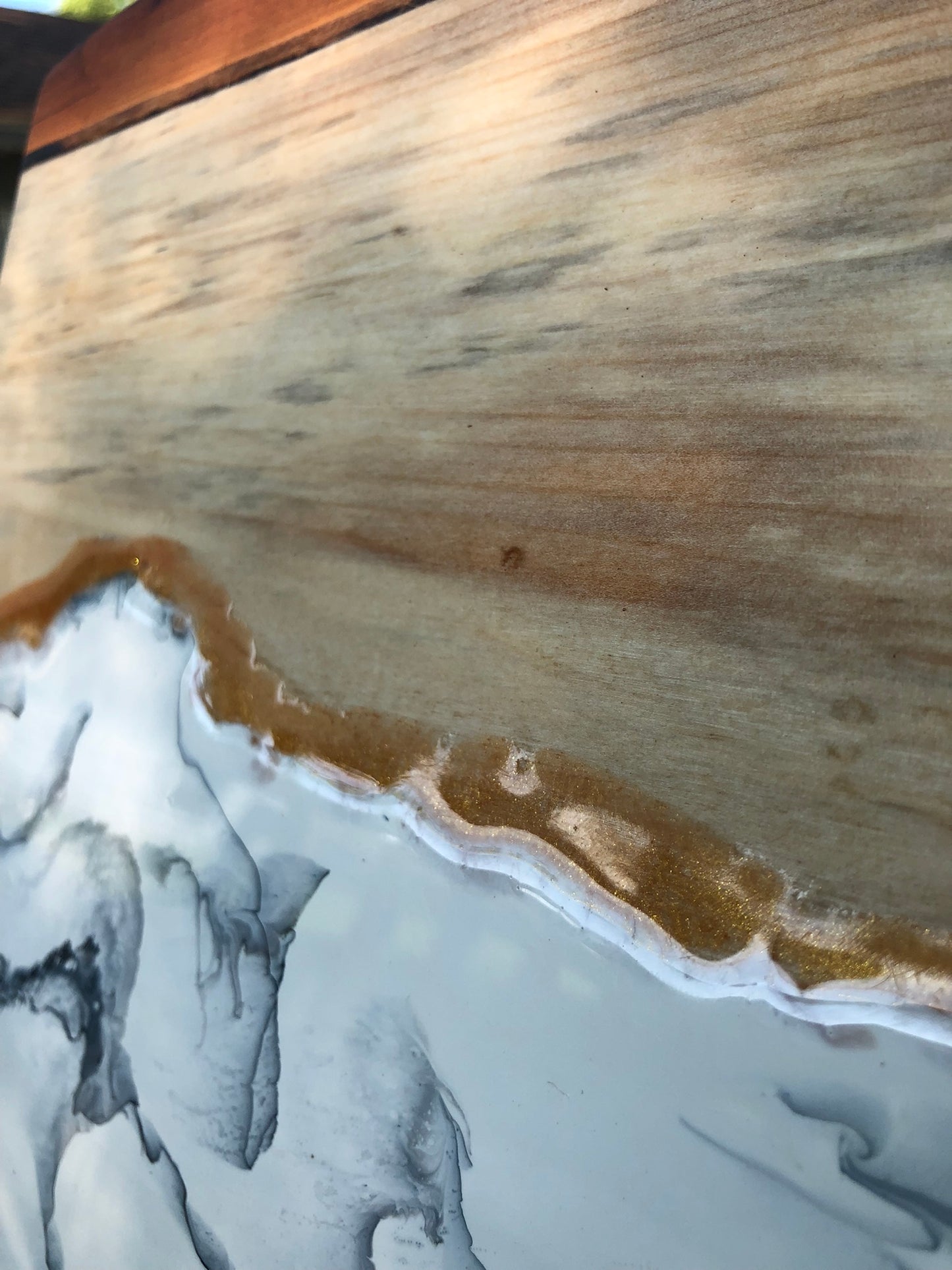 White Marbleized Charcuterie Board