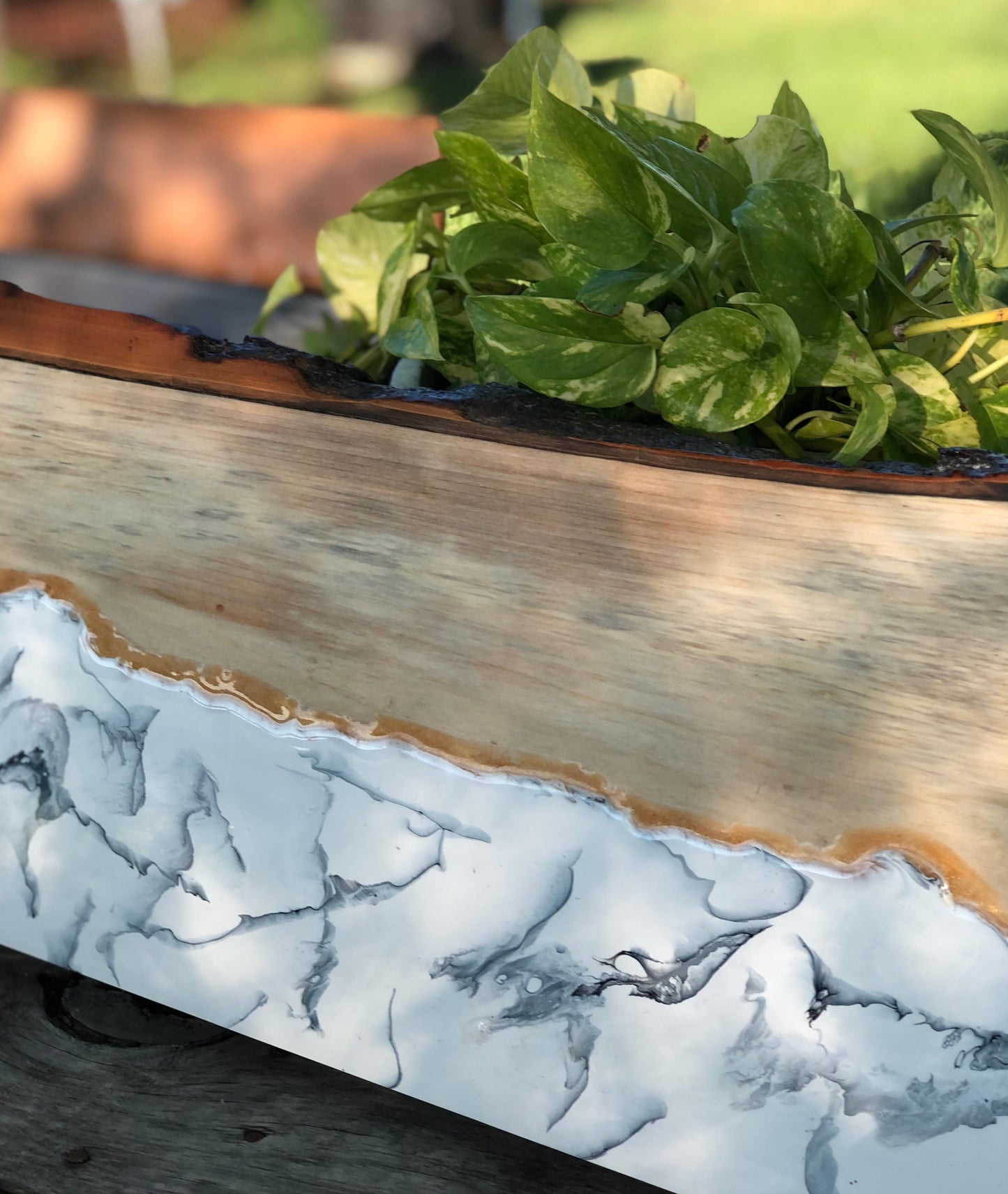 White Marbleized Charcuterie Board