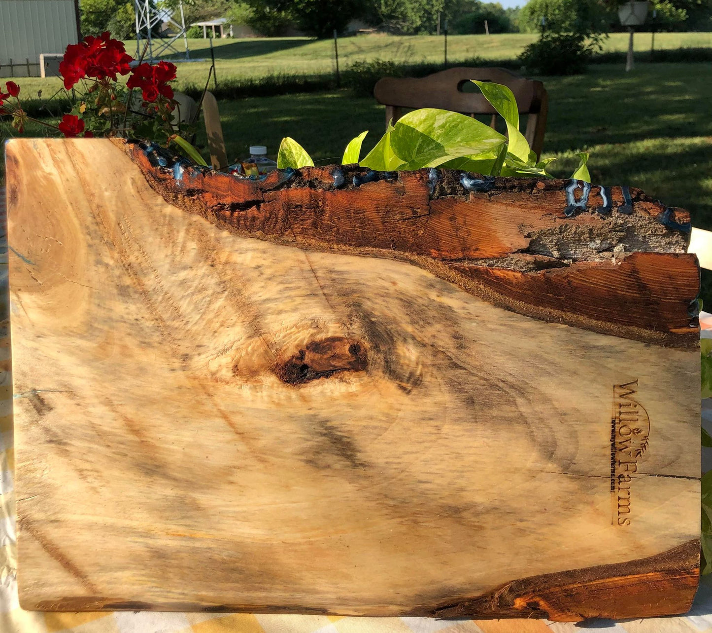 ***SOLD*** Caribbean Style Beach Art Epoxy Charcuterie/Serving Board