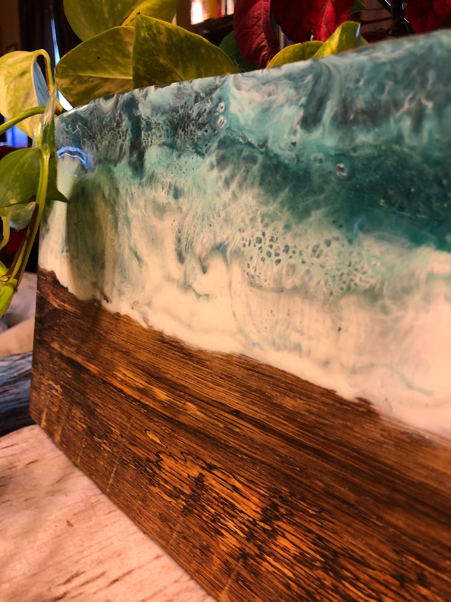 HUGE Stormy Beach Style Art Epoxy Charcuterie/Serving Board