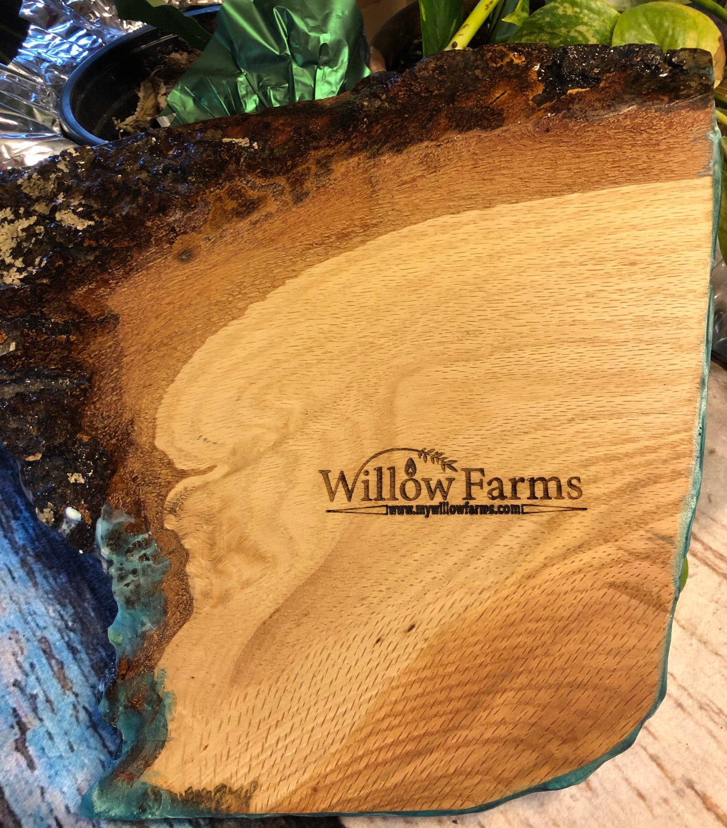 ***SOLD***Caribbean Style Diagonal Beach Art Epoxy Charcuterie/Serving Board