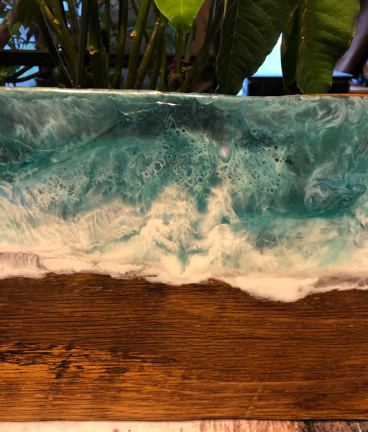 HUGE Stormy Beach Style Art Epoxy Charcuterie/Serving Board