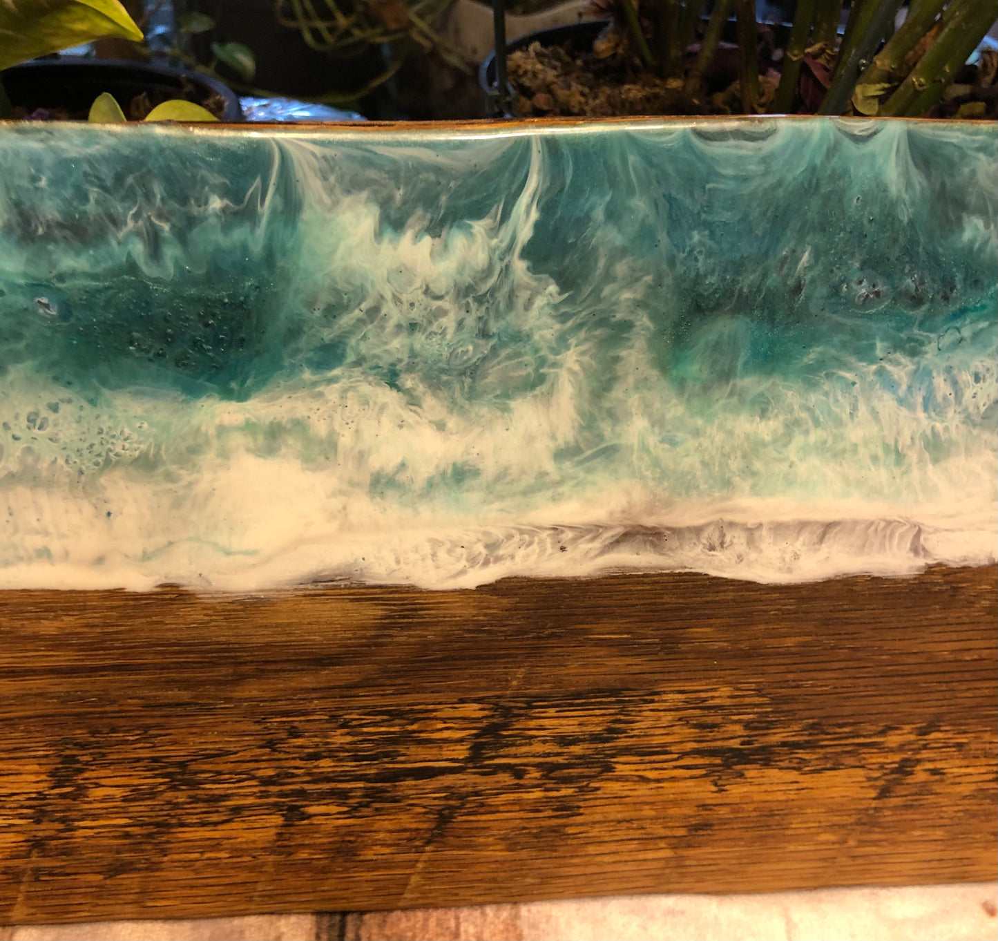 HUGE Stormy Beach Style Art Epoxy Charcuterie/Serving Board
