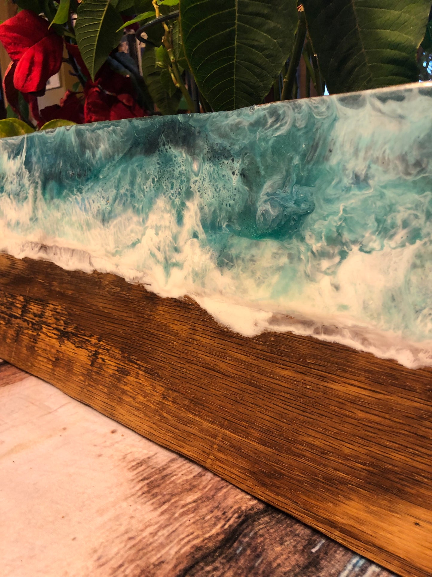 HUGE Stormy Beach Style Art Epoxy Charcuterie/Serving Board